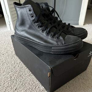 Converse classic leather high tops